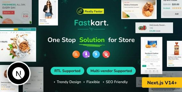 Fastkart v1.0.1 使用 React Next JS 和 Laravel REST API 的单一或多供应商电子商务源码下载