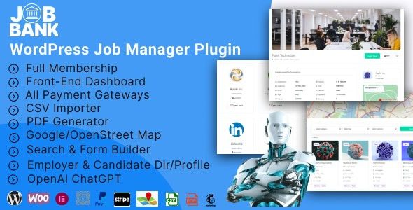 JobBank v1.2.3 WordPress 工作管理器插件下载