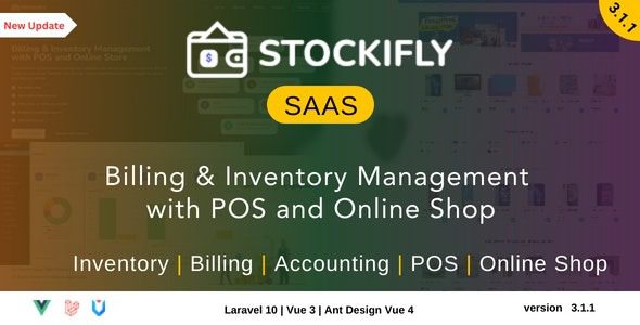 Stockifly SAAS v4.3.3 使用 POS 和网上商店进行计费和库存管理源码下载