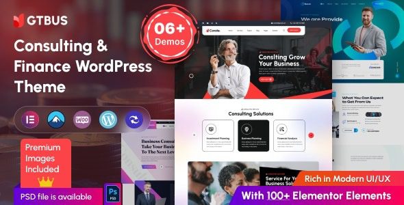 GTBUS v1.0.3 咨询与金融 WordPress 主题下载