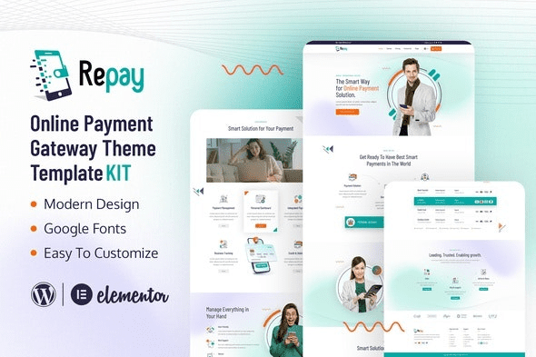 Repay 1.0 – 支付网关 Elementor 模板套件主题下载