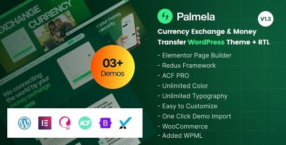 Palmela v1.3 网上银行和汇款 WordPress 主题下载