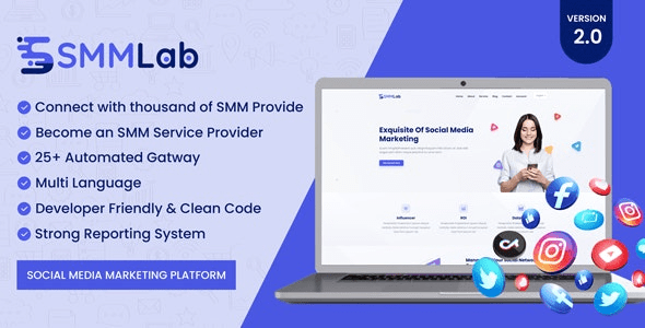 SMMLab v3.3 社交媒体营销 SMM 平台源码下载