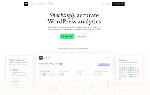 AnalyticsWP v2.2.0 #1 WordPress 数据监控分析插件下载