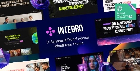 Integro v1.5 IT 服务和数字机构 WordPress 主题下载