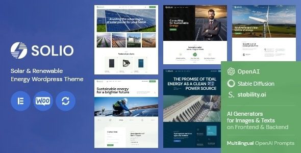 Solio v1.7 太阳能和可再生能源 WordPress 主题下载