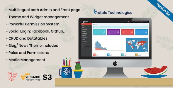Botble v7.4.0 Laravel CMS、CRUD 生成器、模块化和主题系统、角色权限、多语言博客源码下载