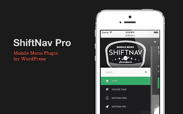 ShiftNav Pro v1.8.2 响应式移动菜单插件下载