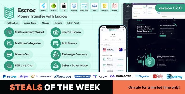 Escroc v1.2.0 – 通过托管完整解决方案进行转账源码下载