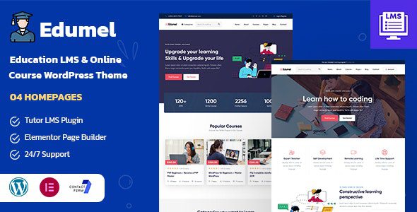 Edumel v1.0 – 教育 LMS WordPress 主题下载