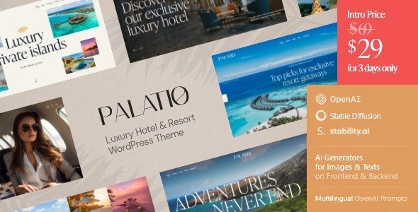Palatio v1.14.0 – 豪华酒店和度假村 WordPress 主题下载