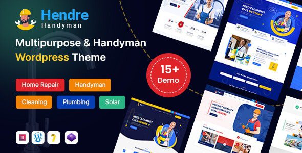 Hendre v1.0 – 维修、管道和杂工服务 WordPress 主题下载