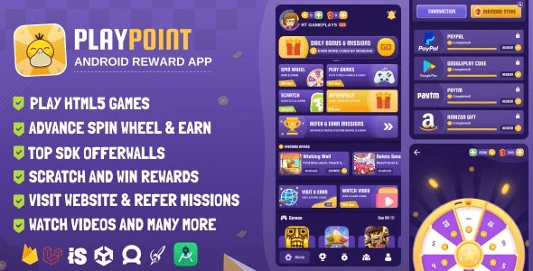 PlayPoint Android App with Admin Panel v1.6 app源码下载