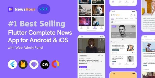 News Hour v6.0.2 带管理面板的 Flutter 新闻应用程序app源码下载