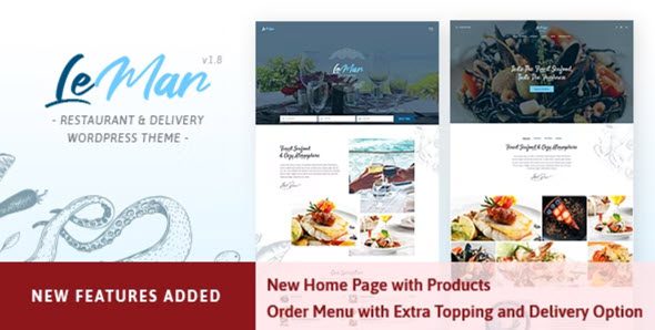 LeMar v2.4.1 海鲜餐厅 WordPress 主题下载