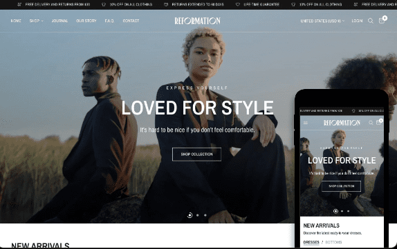 Reformation Shopify Theme v1.5.2 Shopify主题下载