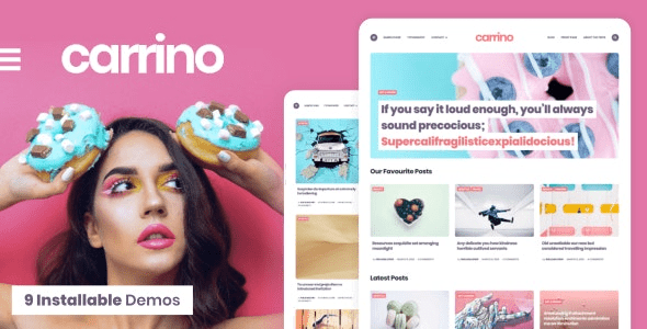 Carrino v1.8.7 令人兴奋的古腾堡博客主题下载