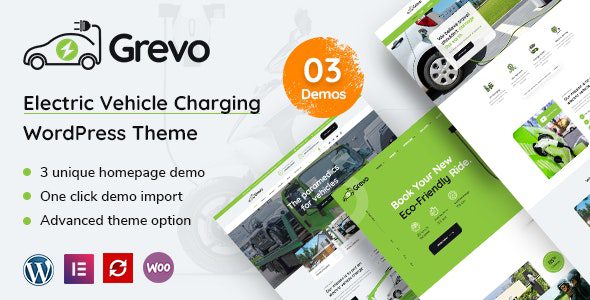 Grevo v1.8 – 电动汽车充电 WordPress 主题下载