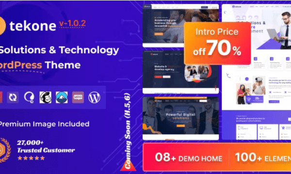Tekone v1.1.5 IT 解决方案和技术 WordPress 主题下载