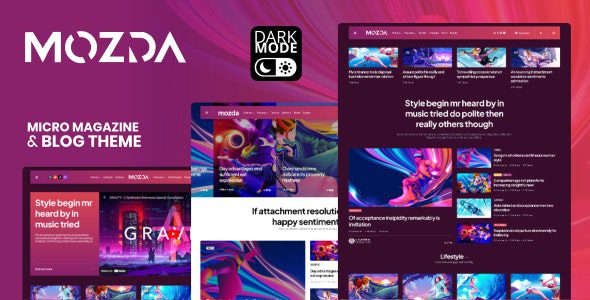 Mozda v1.1 – 带深色模式的微型杂志和博客主题下载