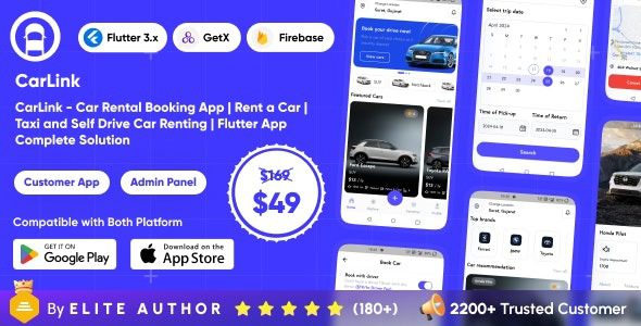 CarLink v1.4 租车预订应用程序 |租车 |出租车和自驾租车 |完整的解决方案源码下载