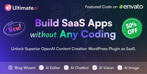 UltimateAI v2.2.1 – OpenAI 内容生成 WordPress 应用程序app SaaS 插件下载