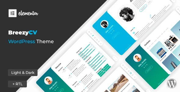 BreezyCV CV Resume WordPress Theme v1.7.0 简历 WordPress 主题下载