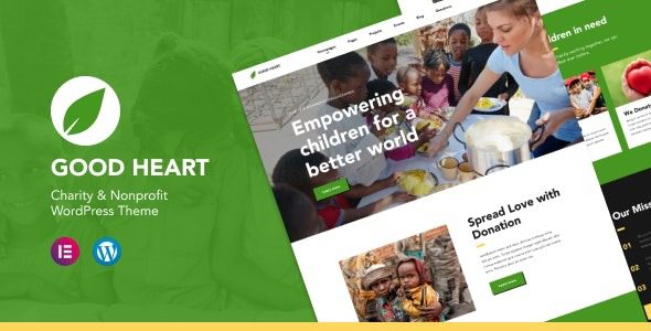 GoodHeart v1.0.2 慈善与非营利组织 Elementor WordPress 主题下载