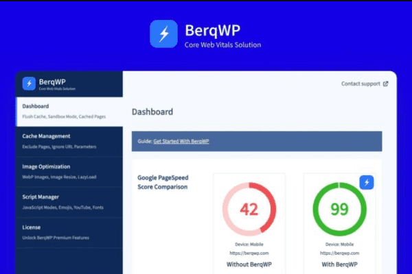 BerqWP v4.0.22 WordPress自动一体化页面速度优化插件下载
