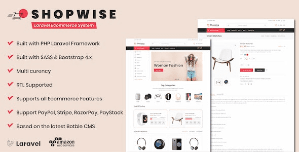 Shopwise v1.39.1 Laravel 电子商务多语言系统源码下载