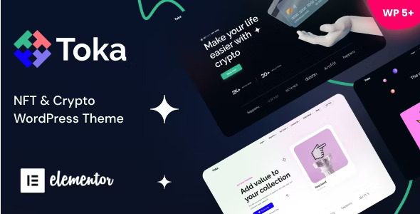 Toka v1.39 NFT 和加密货币 WordPress 主题下载