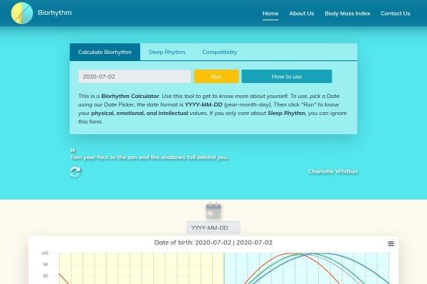 Yet Another Biorhythm Calculator PHP v1.0 生物钟生理周期记录PHP源码下载