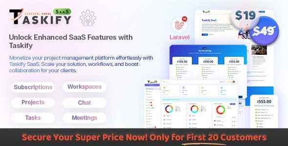 Taskify SaaS v2.0.0 Laravel 中的项目管理系统源码下载