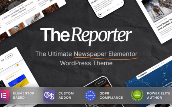 The Reporter v1.1.1 报纸编辑 WordPress 主题下载 [NFIX]