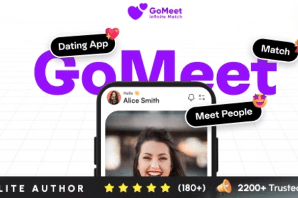GoMeet v1.4 完整的社交约会移动应用程序 |网上约会 |匹配、聊天和视频约会 |约会应用程序app源码下载