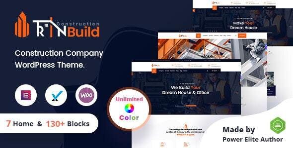 RinBuild v2.0.0 – 建筑公司 WordPress 主题下载 + RTL