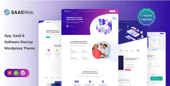 Saasweb v2.9 – 适用于应用程序和 Saas 产品的 WordPress 主题下载