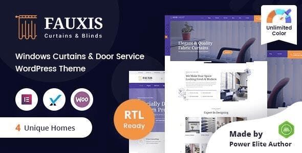 Fauxis v2.0.0 窗户窗帘WordPress 主题下载 + RTL