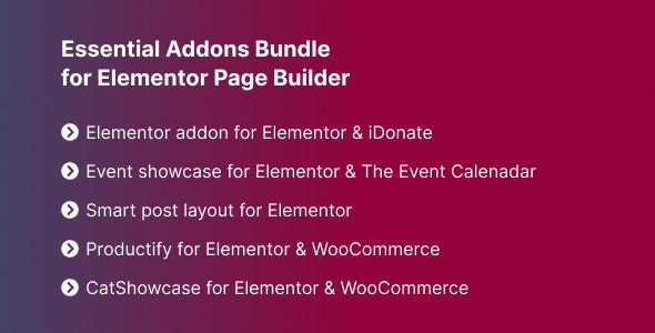 Essential Addons Bundle for Elementor Page Builder v1.0 网页设计元素组件插件下载