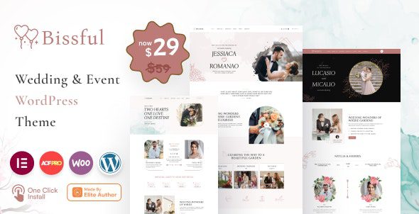 Bissful v1.3 – 婚礼和活动 WordPress 主题下载