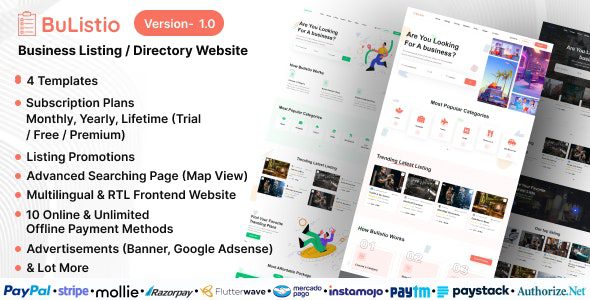 Bulistio v5.0 – 企业列表/目录网站源码下载