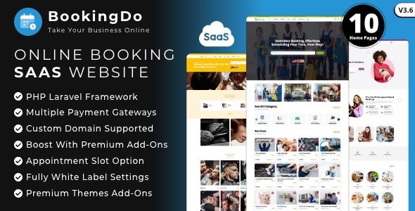 BookingDo SaaS v3.6 多业务预约安排和服务预订网站构建器源码下载