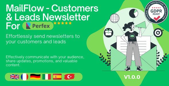 MailFlow v1.2.0 – Perfex CRM 的客户和潜在客户通讯模块源码下载
