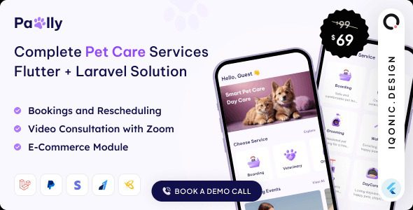 Pawlly v2.3.2 Flutter + Laravel 与 ChatGPT 一体化宠物护理解决方案app源码下载