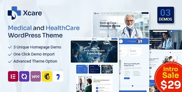 Xcare v6.6 医疗与健康护理 WordPress 主题下载