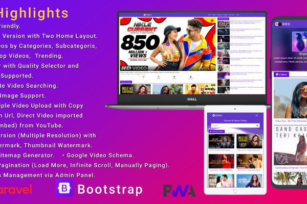 PHP Video Script – Laravel v1.0源码下下载