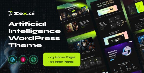 Zex v1.0 – 人工智能图像生成 WordPress 主题下载