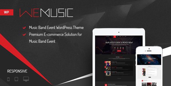 WeMusic v1.9.3 – 音乐乐队活动 WordPress 主题下载