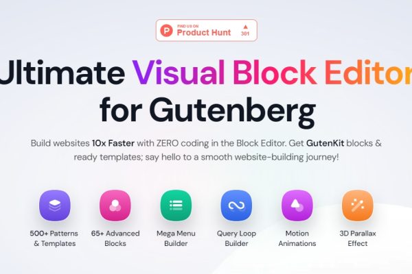 GutenKit Blocks Pro v2.3.7 – 古腾堡页面构建器区块拖拽设计元素插件下载