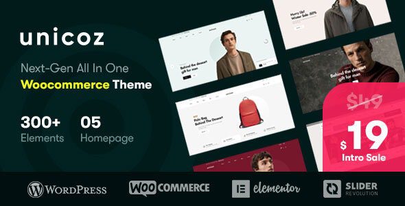 Unicoz v1.1.1 – Elementor 电商 WooCommerce 主题下载
